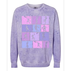 Basketball Girl Colorblast Crewneck Sweatshirt