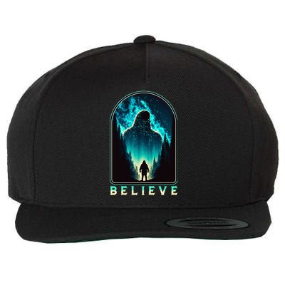 Believe Galactic Bigfoot Milky Way Sasquatch Stars Beautiful Wool Snapback Cap