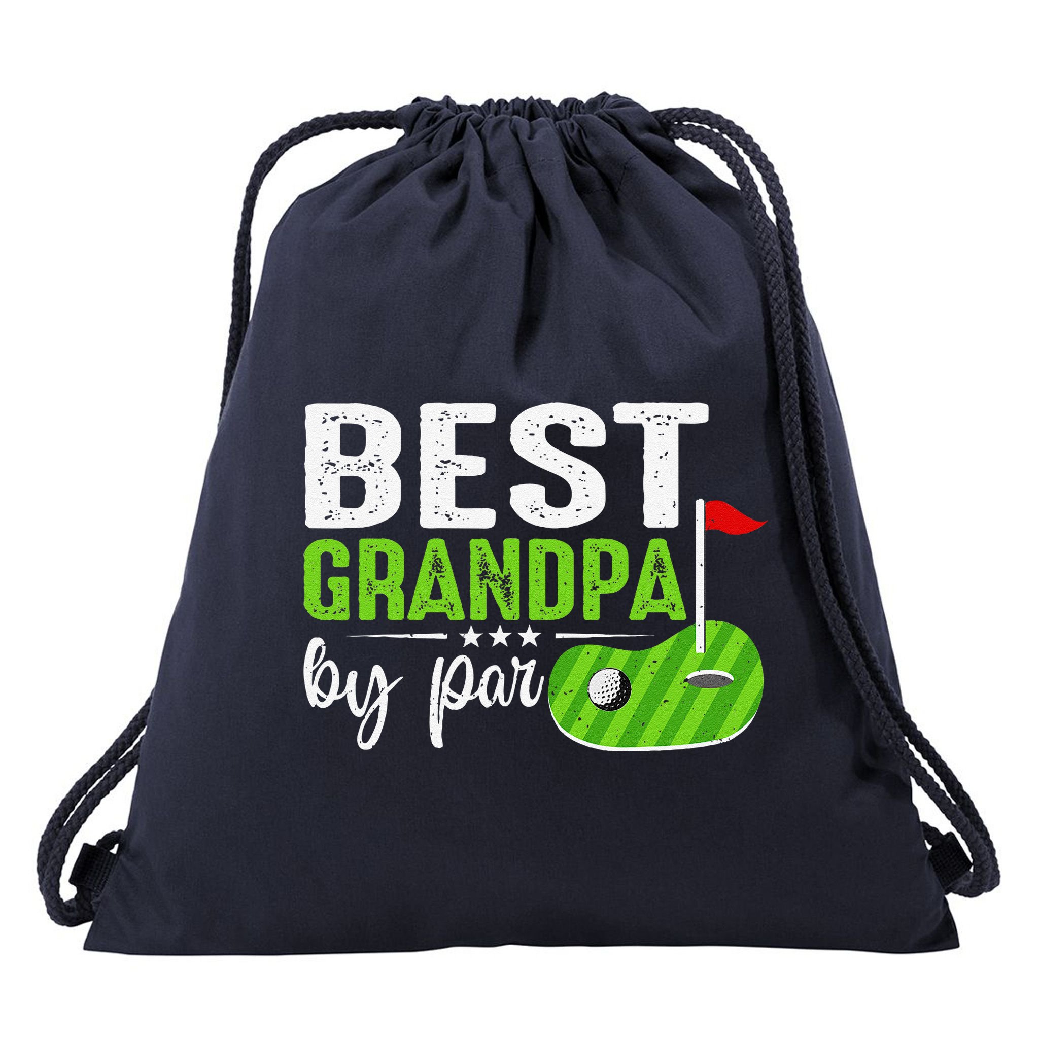 Best Grandpa By Par FatherS Day Golf Sports Lover Grandpa Drawstring Bag