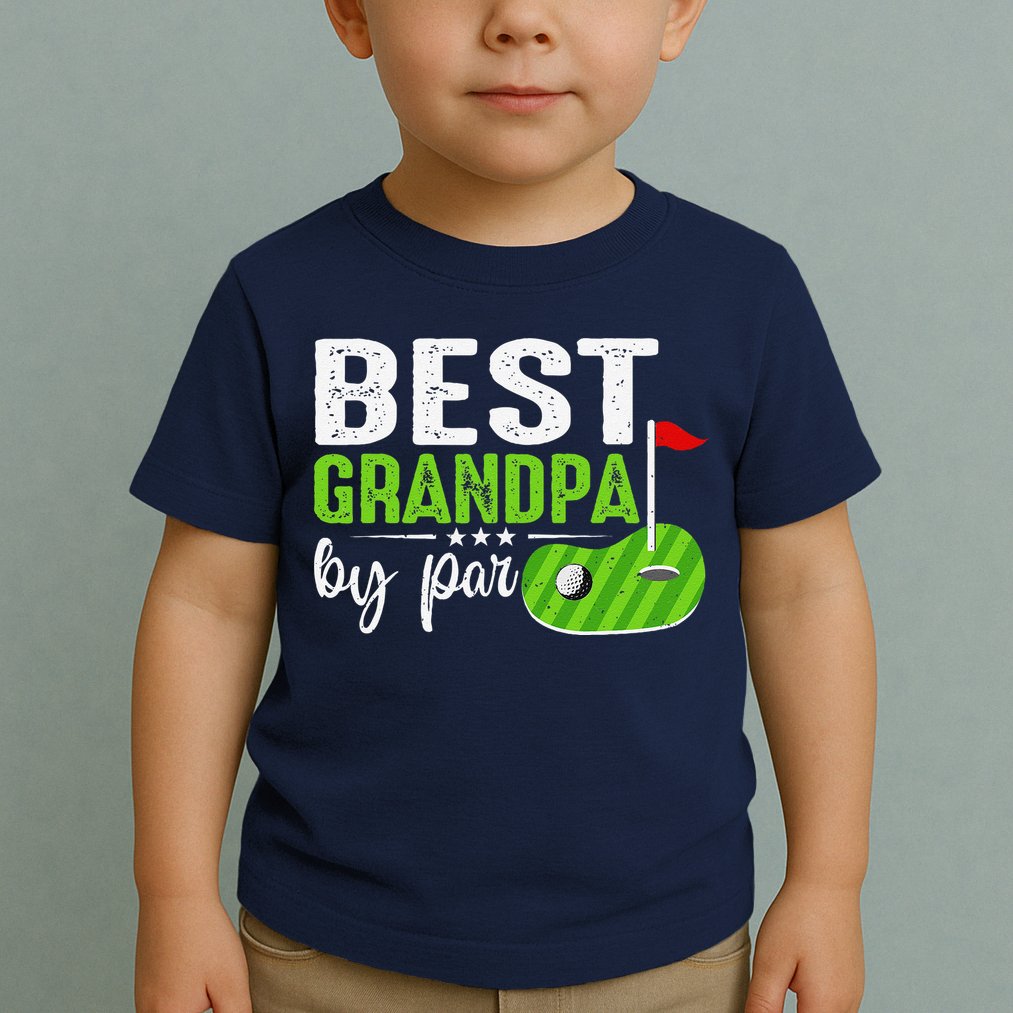 Best Grandpa By Par FatherS Day Golf Sports Lover Grandpa Toddler T-Shirt