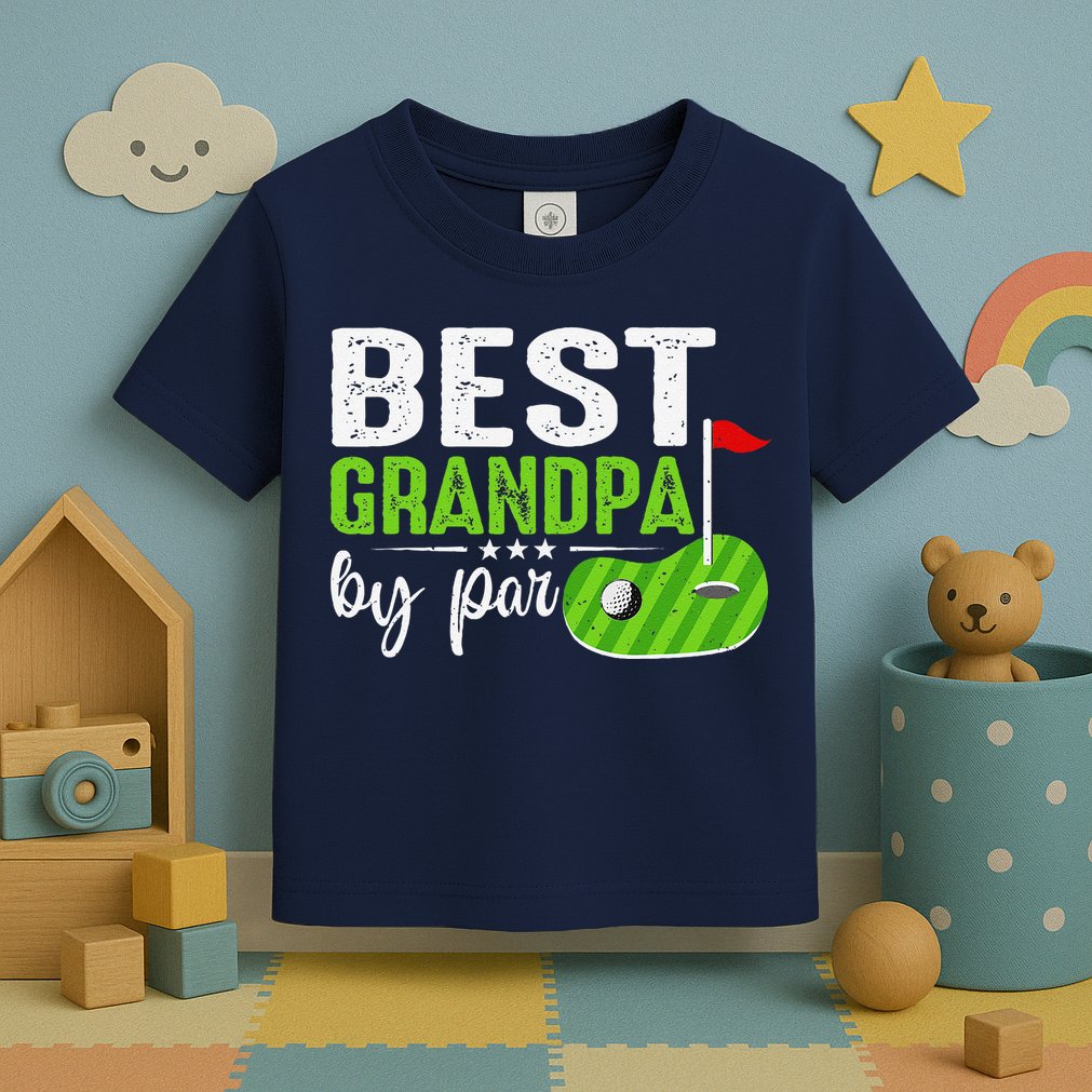 Best Grandpa By Par FatherS Day Golf Sports Lover Grandpa Toddler T-Shirt