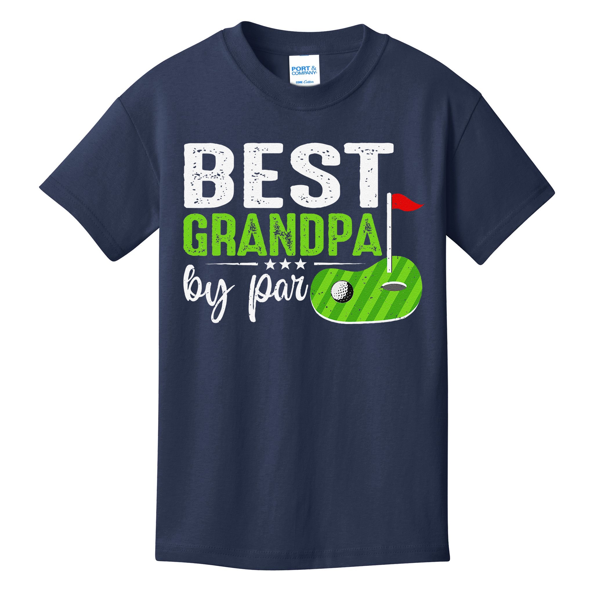 Best Grandpa By Par FatherS Day Golf Sports Lover Grandpa Kids T-Shirt
