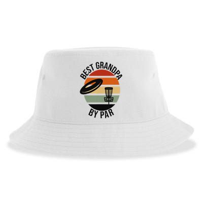 Best Grandpa By Par Fathers Day Frisbee Disc Golf Sustainable Bucket Hat