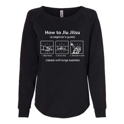 BJJ Gifts Beginner Jiu Jitsu Guide Funny Brazilian Jiu Jitsu Womens California Wash Sweatshirt