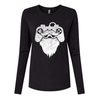 Bearded Gamer Beard Dad Gaming Cool Videogame Controller Gift Womens Cotton Relaxed Long Sleeve T-Shirt