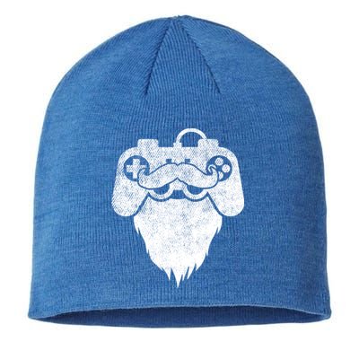 Bearded Gamer Beard Dad Gaming Cool Videogame Controller Gift Sustainable Beanie