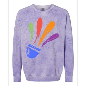 Badminton Gift Colorblast Crewneck Sweatshirt