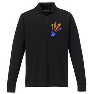 Badminton Gift Performance Long Sleeve Polo