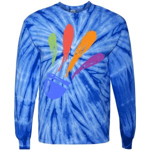 Badminton Gift Tie-Dye Long Sleeve Shirt