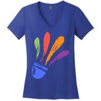 Badminton Gift Women's V-Neck T-Shirt