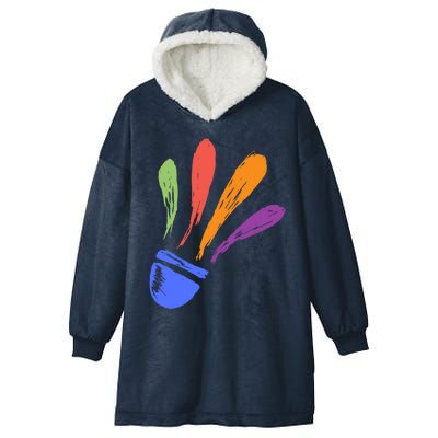 Badminton Gift Hooded Wearable Blanket