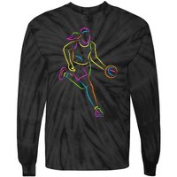 Basketball Girl Bball Basketball Tie-Dye Long Sleeve Shirt