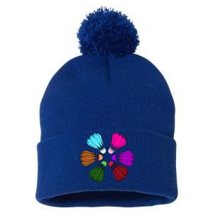 Badminton Gift Pom Pom 12in Knit Beanie