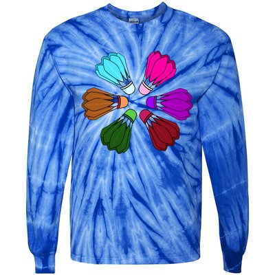 Badminton Gift Tie-Dye Long Sleeve Shirt