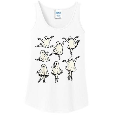 Ballet Ghost Ballet Dancer Spooky Dance Teacher Halloween Ladies Essential Tank