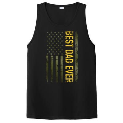 Best Gifts Best Dad Ever American Military Camouflage Flag PosiCharge Competitor Tank