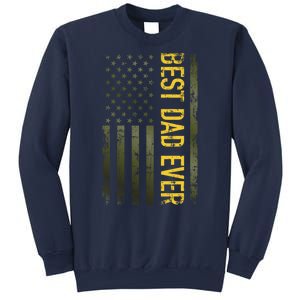 Best Gifts Best Dad Ever American Military Camouflage Flag Sweatshirt