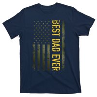 Best Gifts Best Dad Ever American Military Camouflage Flag T-Shirt