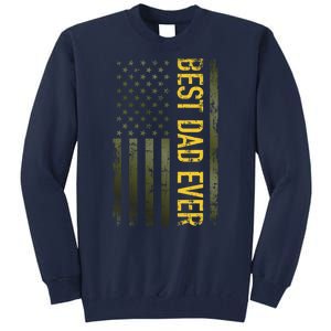 Best Gifts Best Dad Ever American Military Camouflage Flag Tall Sweatshirt