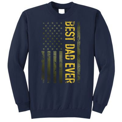 Best Gifts Best Dad Ever American Military Camouflage Flag Tall Sweatshirt