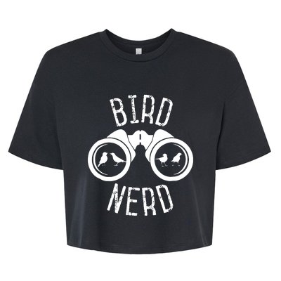 Birdwatcher Gifts Birdwatching Bird Nerd Bella+Canvas Jersey Crop Tee