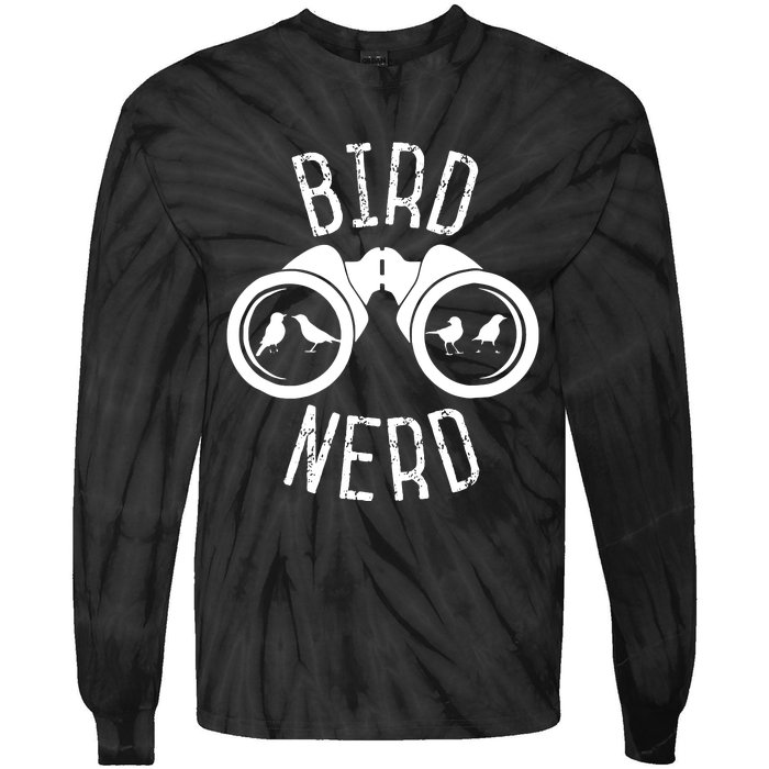 Birdwatcher Gifts Birdwatching Bird Nerd Tie-Dye Long Sleeve Shirt