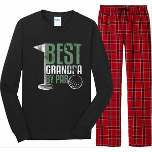 Best Grandpa By Par FatherS Day Golf Grandad Golfing Gift Long Sleeve Pajama Set