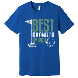 Best Grandpa By Par FatherS Day Golf Grandad Golfing Gift Premium T-Shirt