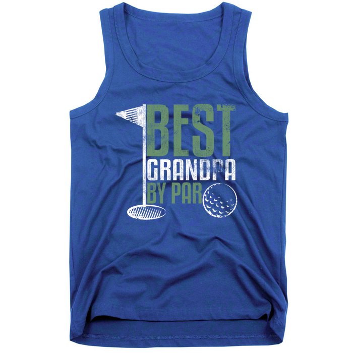 Best Grandpa By Par FatherS Day Golf Grandad Golfing Gift Tank Top