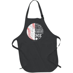 Baseball Gifts Bible Verse Sayings Philippians 413  Full-Length Apron With Pockets