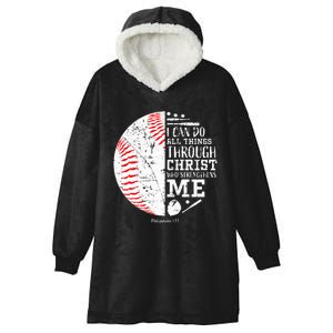 Baseball Gifts Bible Verse Sayings Philippians 413  Hooded Wearable Blanket