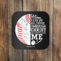 Baseball Gifts Bible Verse Sayings Philippians 413  Coaster