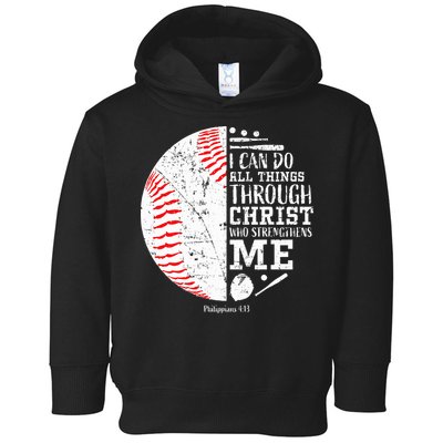 Baseball Gifts Bible Verse Sayings Philippians 413  Toddler Hoodie