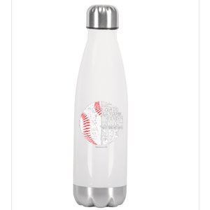 Baseball Gifts Bible Verse Sayings Philippians 413  Stainless Steel Insulated Water Bottle