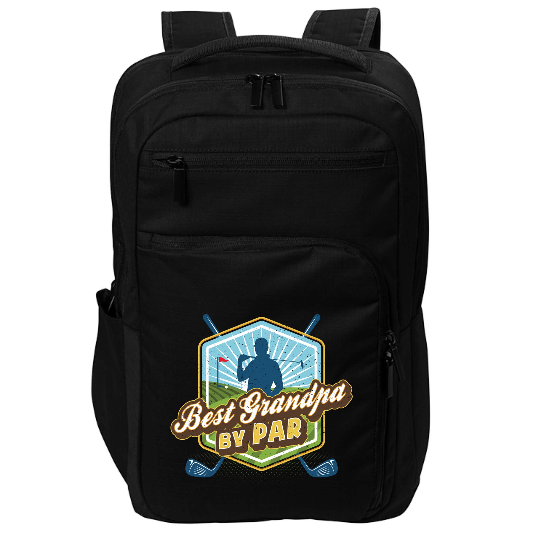 Best Grandpa By Par FatherS Day Golf Dad Gift Impact Tech Backpack