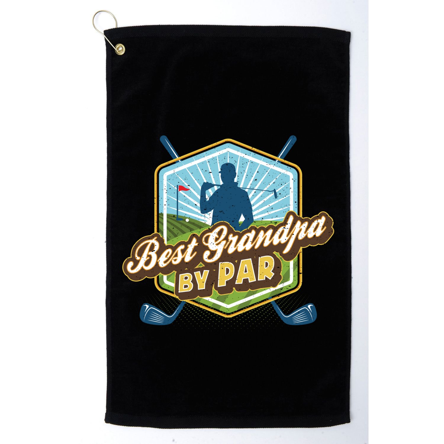 Best Grandpa By Par FatherS Day Golf Dad Gift Golf Towel