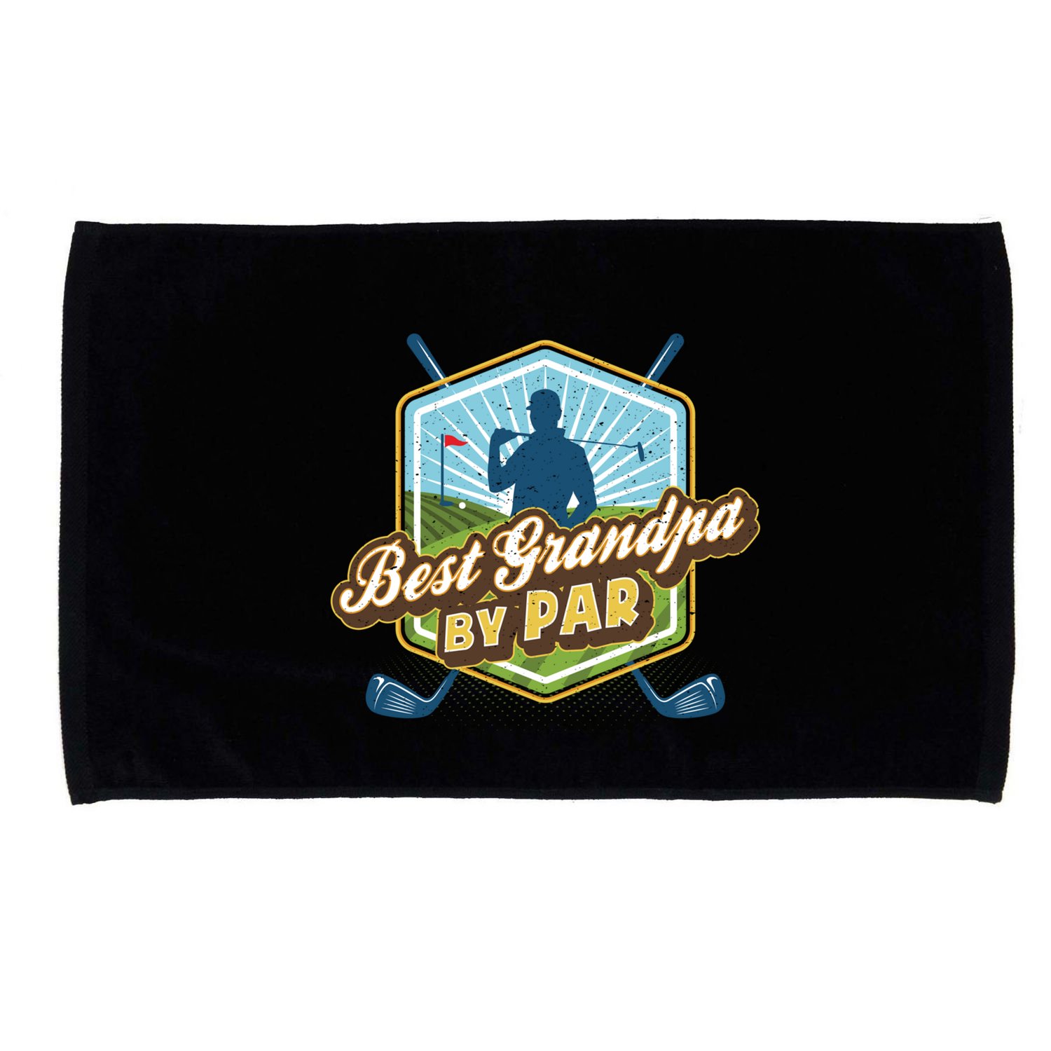 Best Grandpa By Par FatherS Day Golf Dad Gift Microfiber Hand Towel
