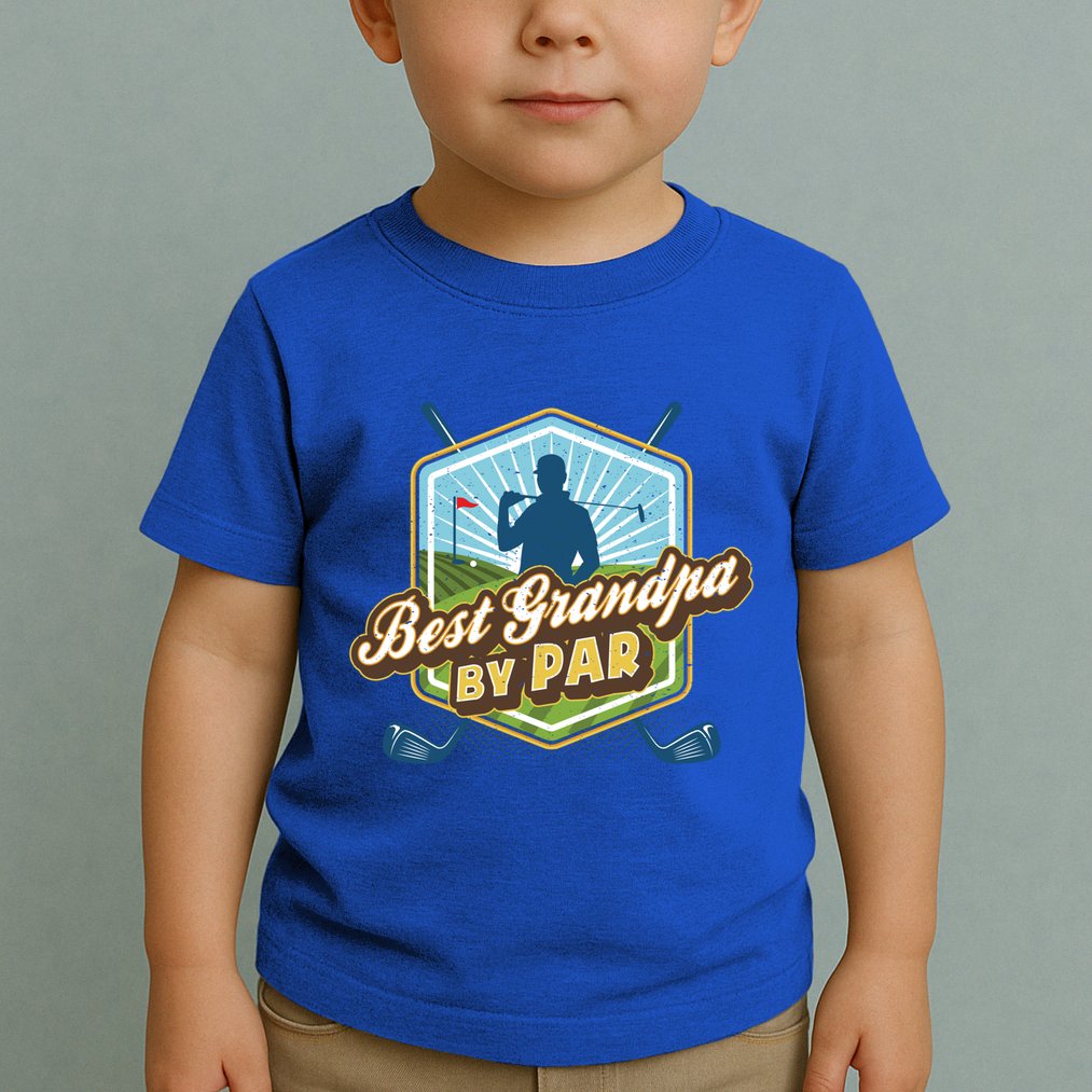 Best Grandpa By Par FatherS Day Golf Dad Gift Toddler T-Shirt