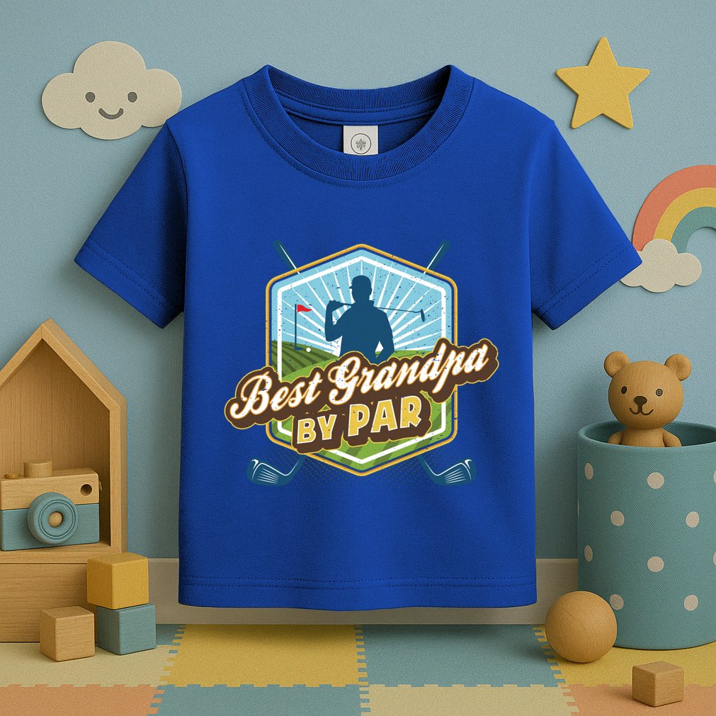 Best Grandpa By Par FatherS Day Golf Dad Gift Toddler T-Shirt