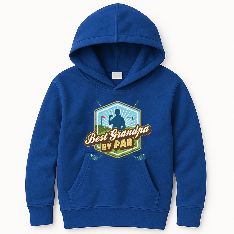 Best Grandpa By Par FatherS Day Golf Dad Gift Kids Hoodie