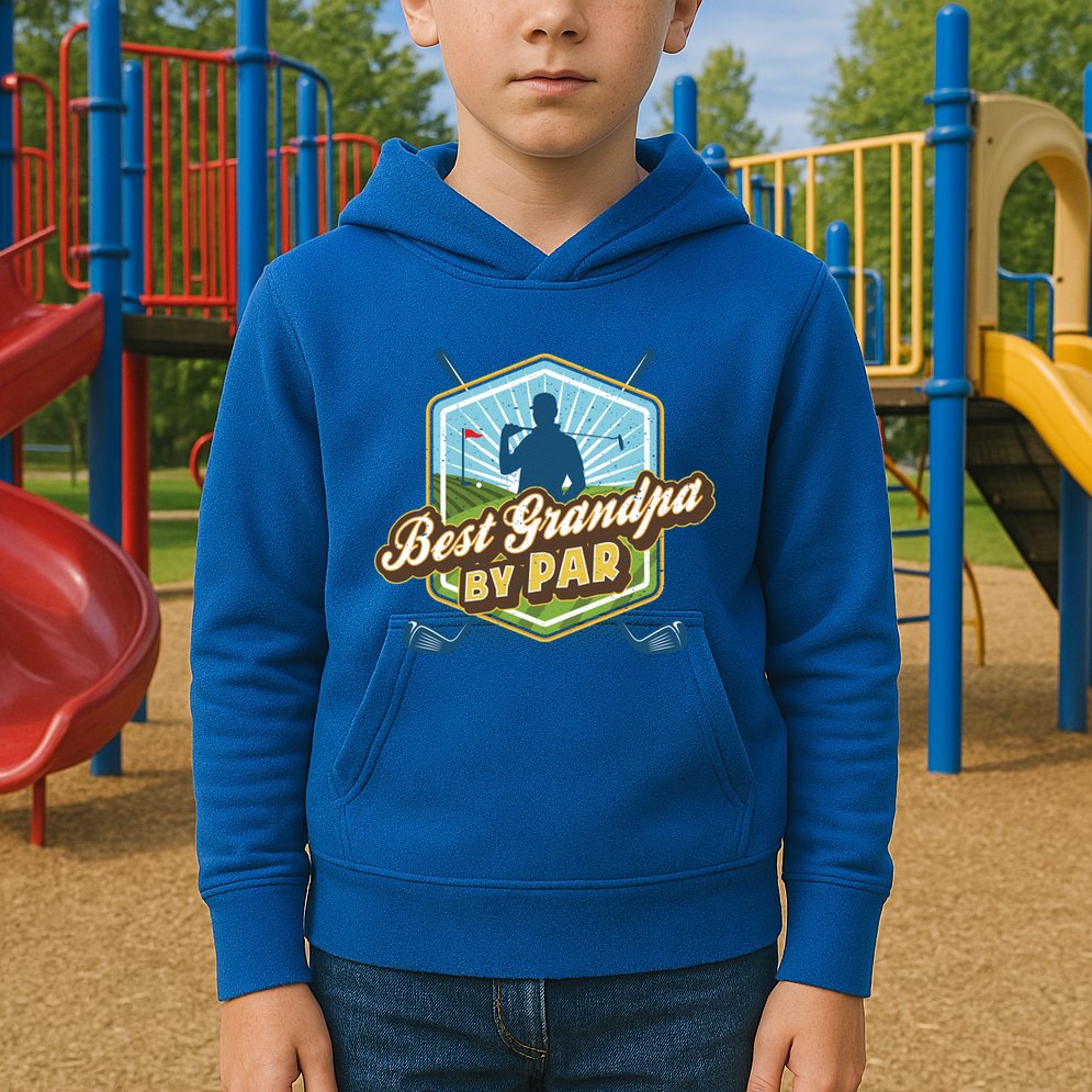 Best Grandpa By Par FatherS Day Golf Dad Gift Kids Hoodie