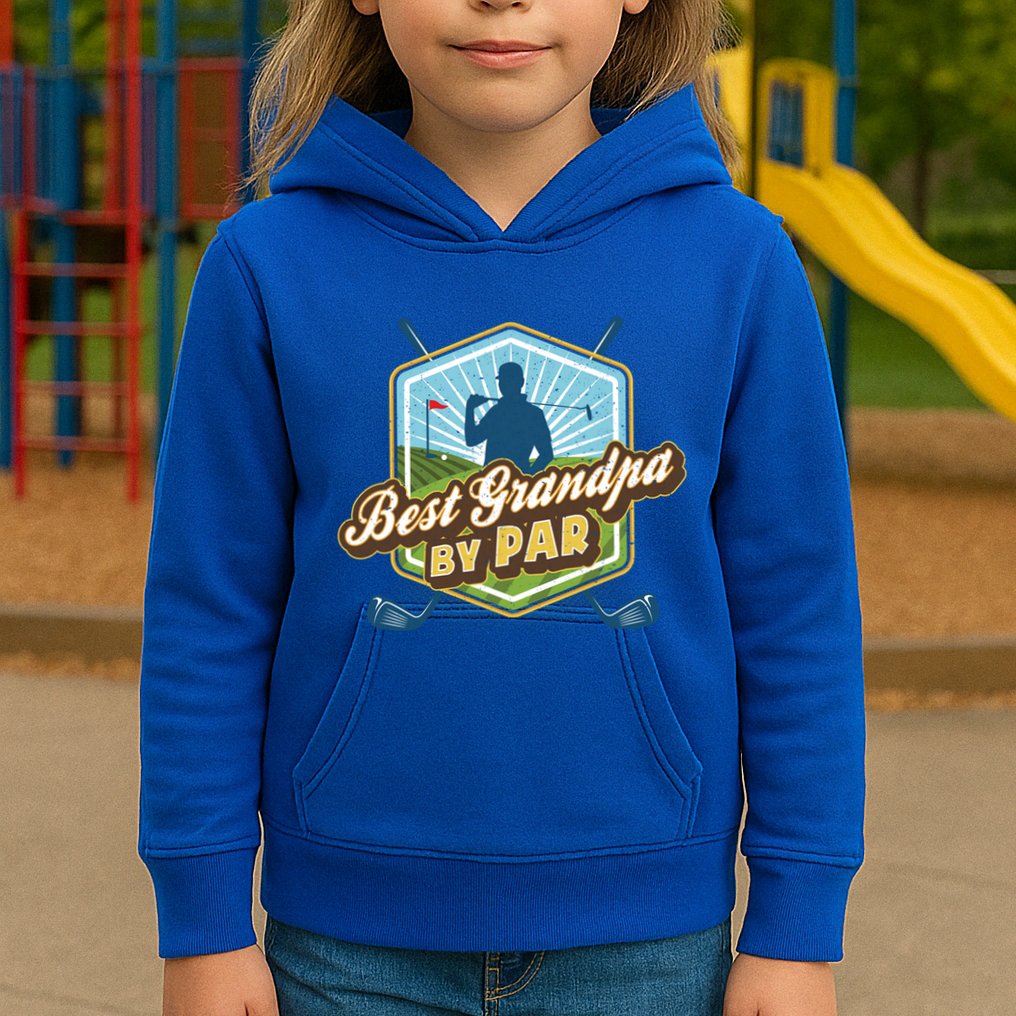 Best Grandpa By Par FatherS Day Golf Dad Gift Kids Hoodie