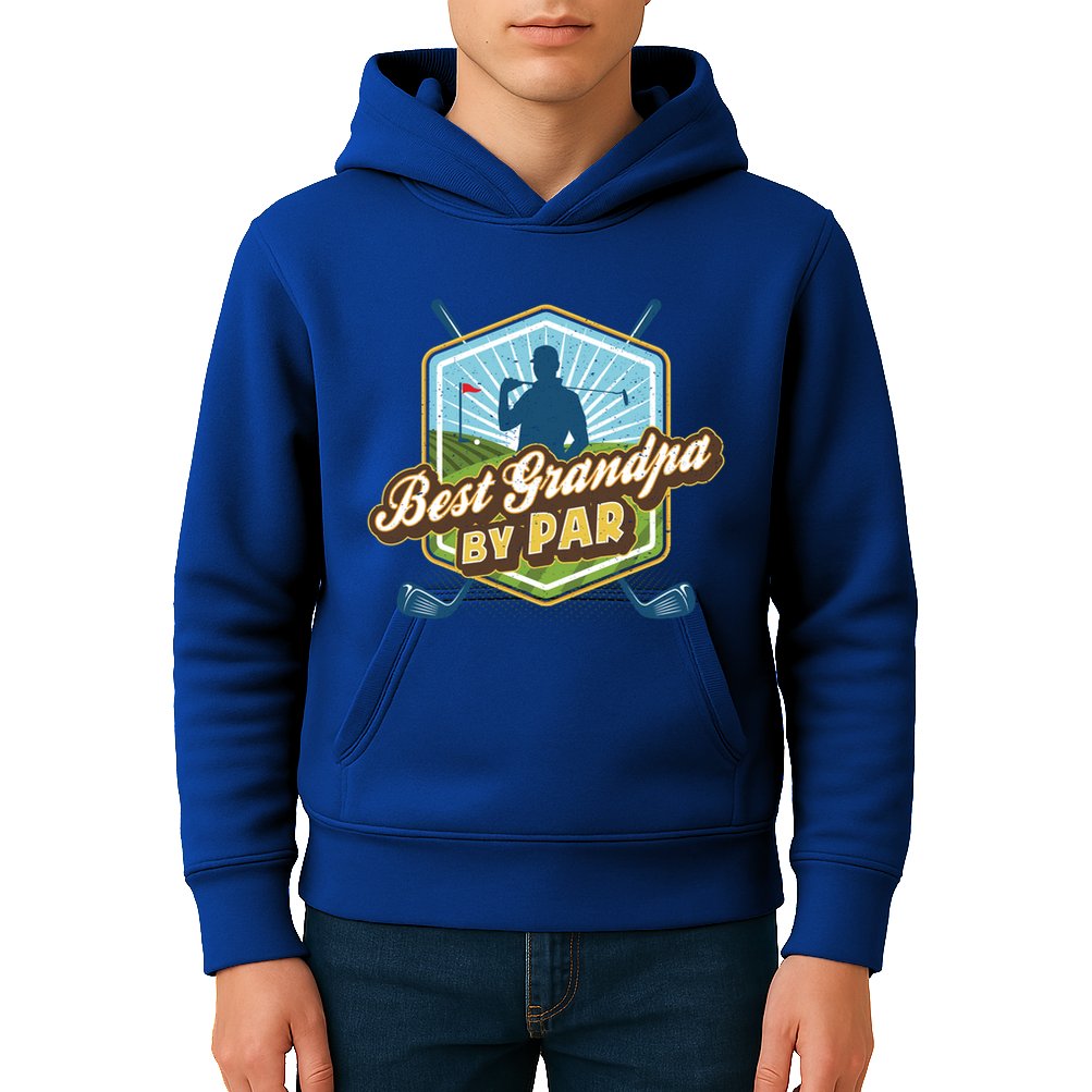 Best Grandpa By Par FatherS Day Golf Dad Gift Kids Hoodie