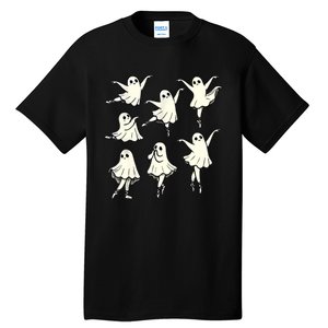 Ballet Ghost Ballet Dancer Spooky Dance Teacher Halloween Tall T-Shirt