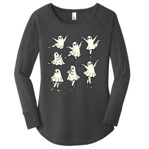 Ballet Ghost Ballet Dancer Spooky Dance Teacher Halloween Women's Perfect Tri Tunic Long Sleeve Shirt