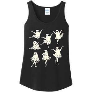 Ballet Ghost Ballet Dancer Spooky Dance Teacher Halloween Ladies Essential Tank