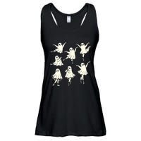 Ballet Ghost Ballet Dancer Spooky Dance Teacher Halloween Ladies Essential Flowy Tank