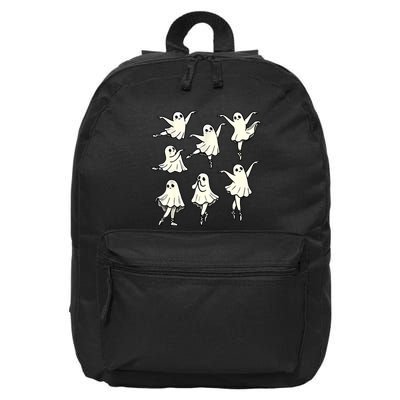 Ballet Ghost Ballet Dancer Spooky Dance Teacher Halloween 16 in Basic Backpack