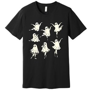 Ballet Ghost Ballet Dancer Spooky Dance Teacher Halloween Premium T-Shirt