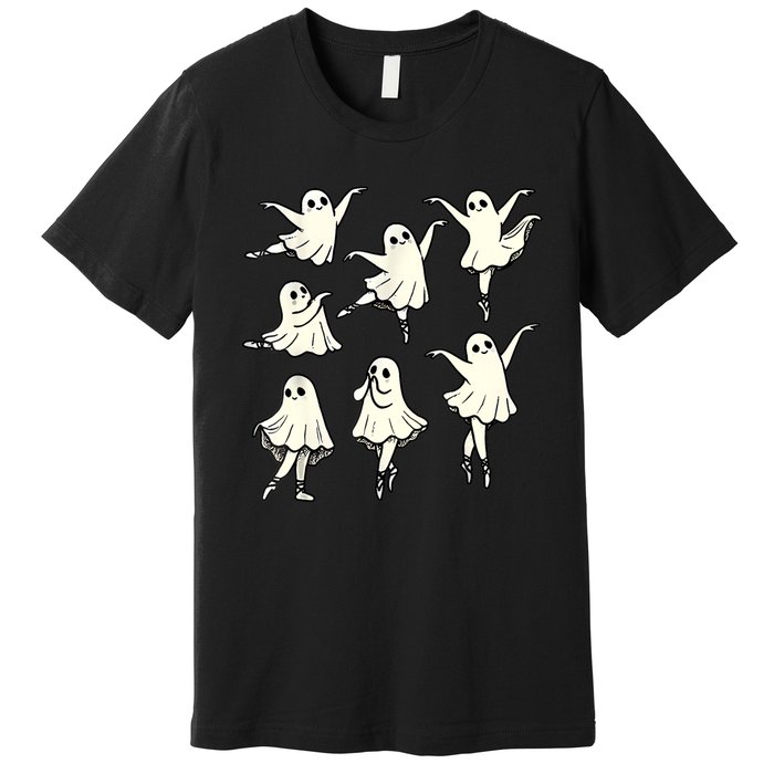 Ballet Ghost Ballet Dancer Spooky Dance Teacher Halloween Premium T-Shirt